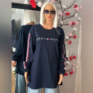 Tommy Hilfiger mens Long Sleeve Cotton Stretch Basic Slim Fit T-shirts New XL